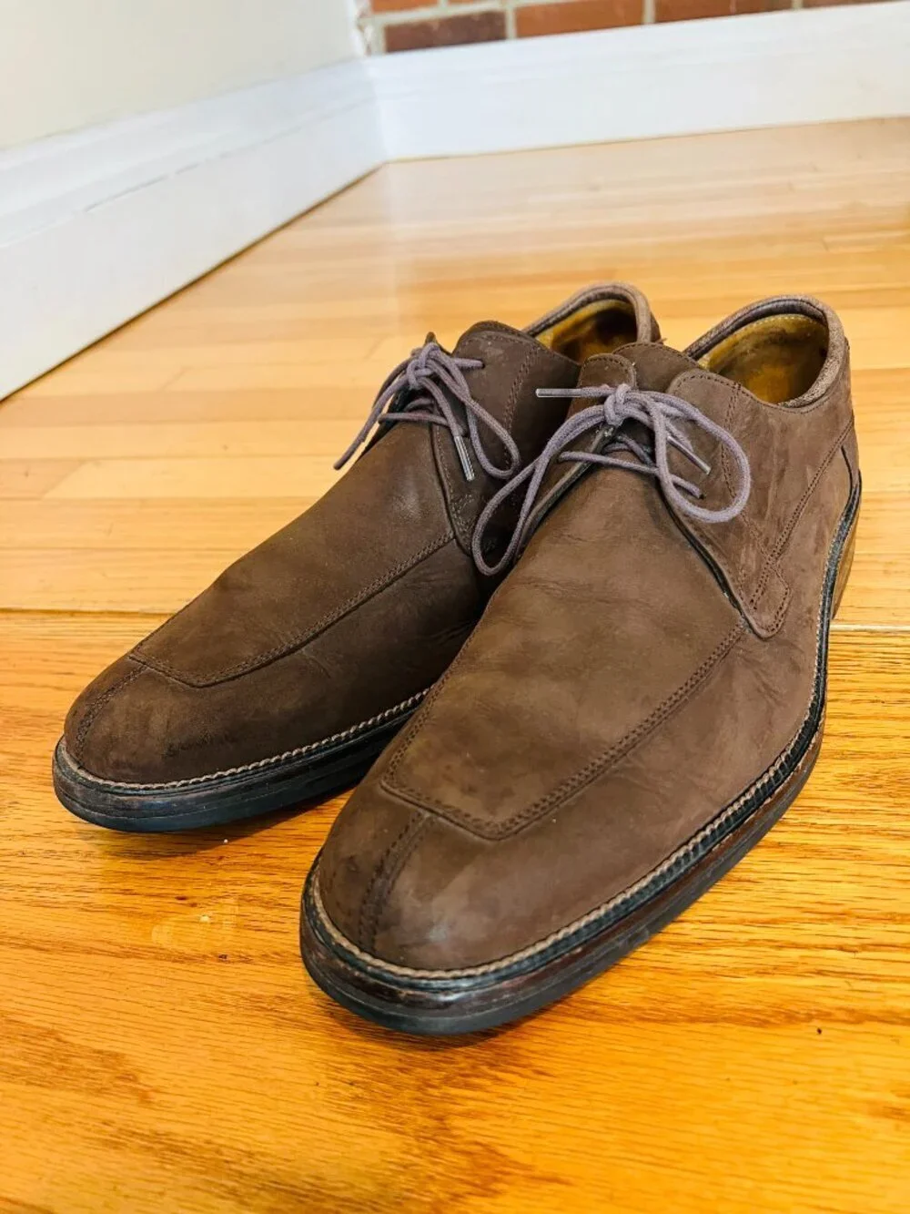 Cole Haan Lenox Hill split-toe brown leather shoes Size 10.5